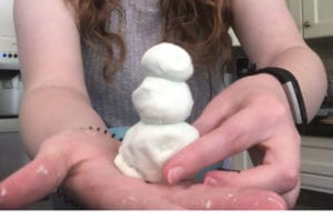play dough snow man