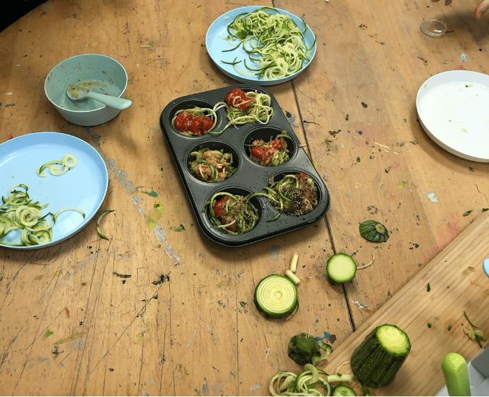 Baked Zoodle Cups