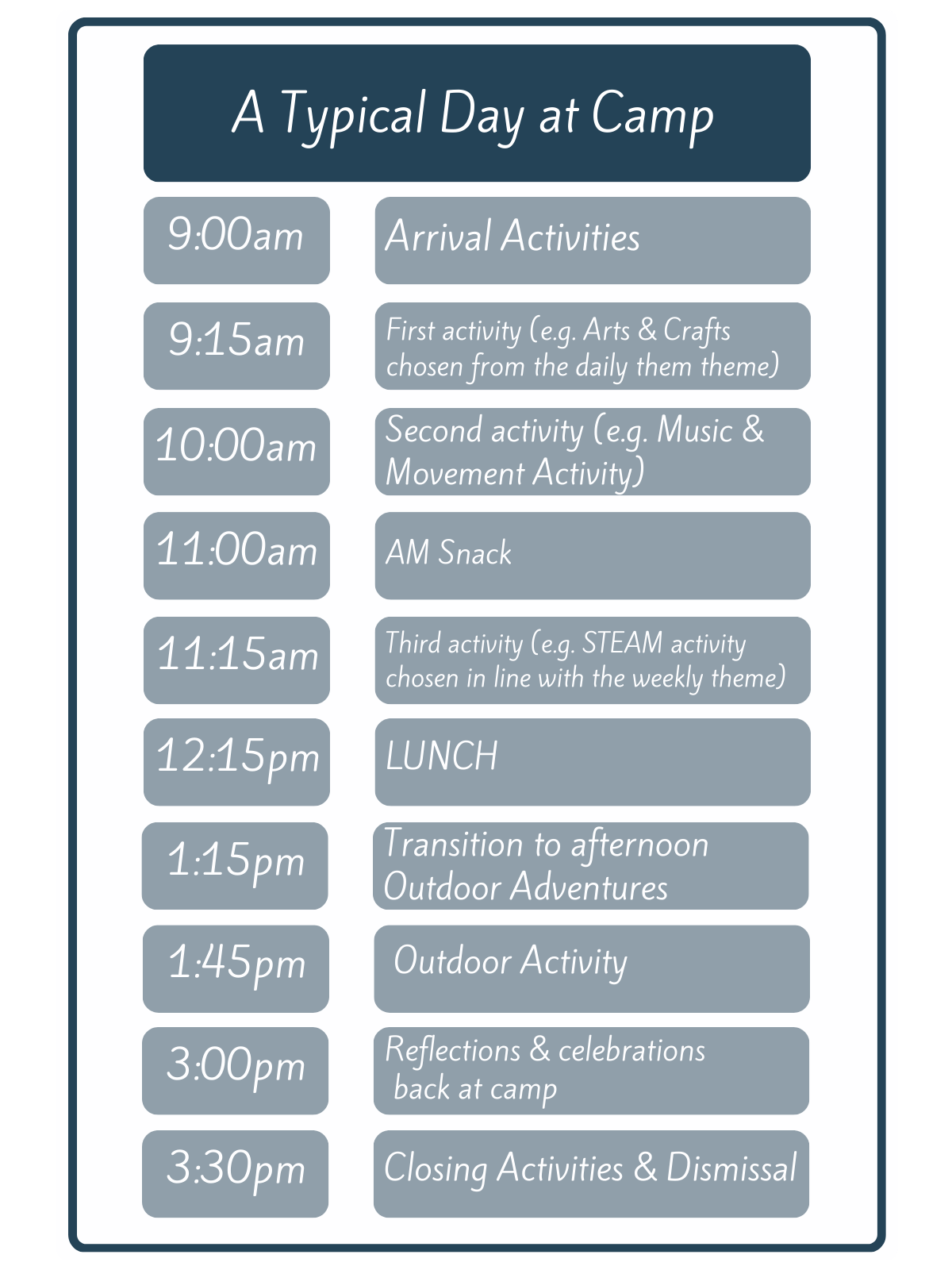 Day School Typical Day Charts (5)